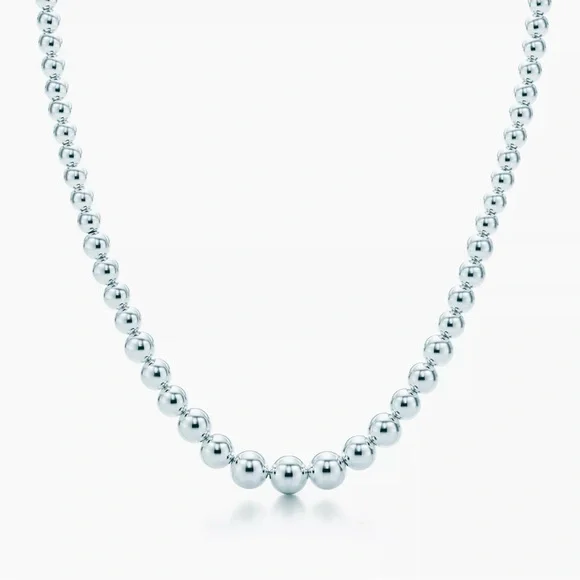 Authenticated Tiffany & Co. HardWear Graduated Ball Necklace in Sterling Silver - Picture 7 of 8
